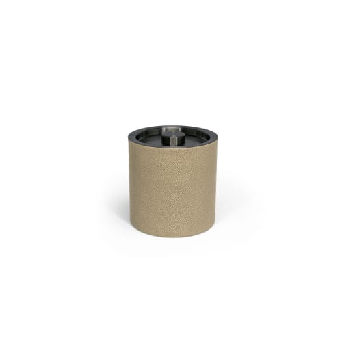 Belize Ice Bucket 3.5 Quart Round, Dune with Matte Black Lid